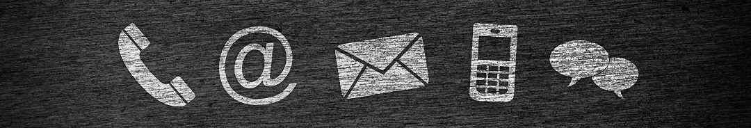 Website and Internet contact us page concept with white icons on